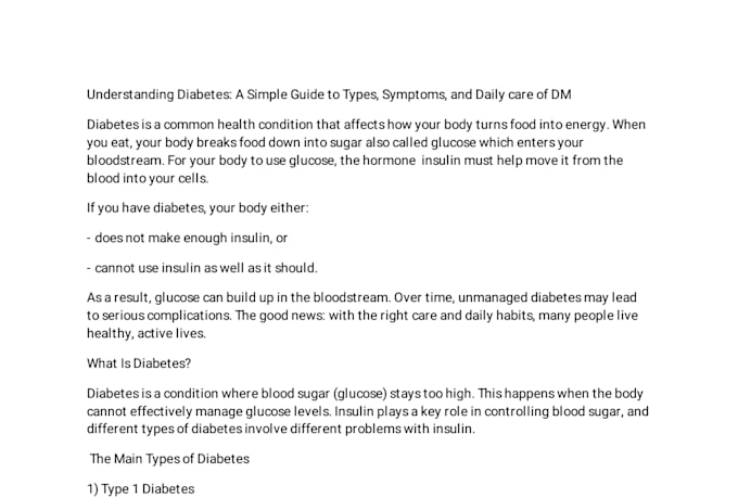 write medical and health article